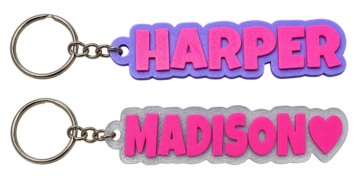 Personalized 3D Name Keychain Custom Backpack Name Tag
