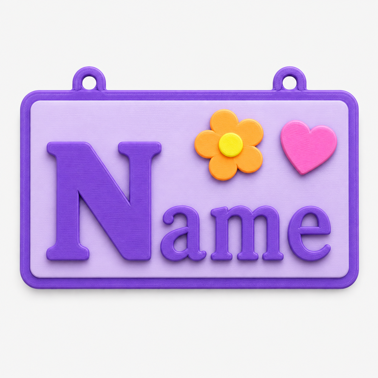 Personalised Kids Name Plate – Custom 3D Printed Name Plate, sign, hanging