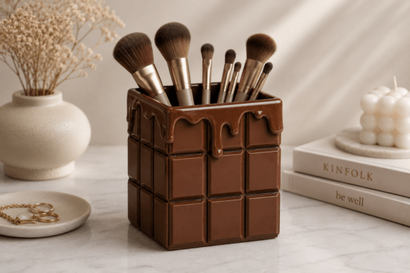 Chocolate Bar Drip Makeup Brush Holder