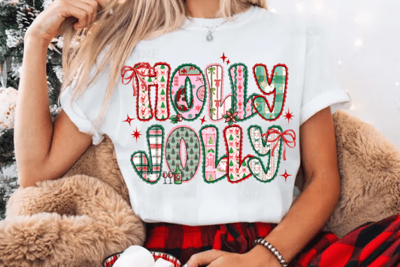 Holly Jolly Christmas T-Shirt β 100% Cotton | Festive Holiday Tee for Women & Teens