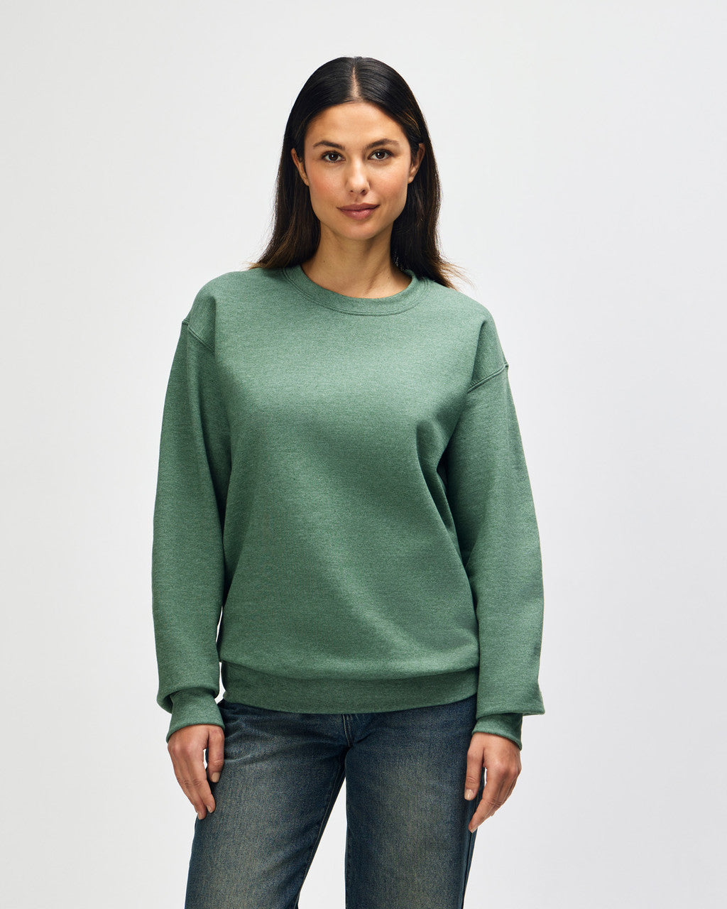 gildan-18000-gildan-heavy-blend-adult-crewneck-sweatshirt - Heather Dark Green front