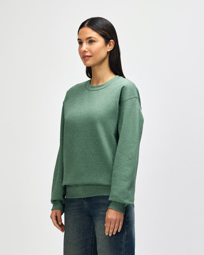 gildan-18000-gildan-heavy-blend-adult-crewneck-sweatshirt - Heather Dark Green side