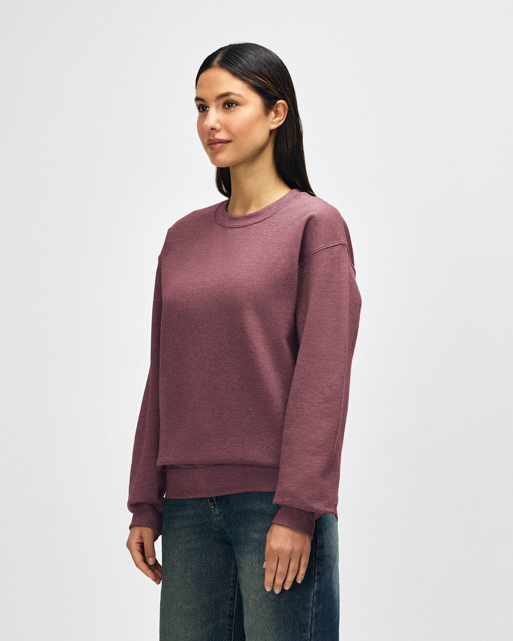 gildan-18000-gildan-heavy-blend-adult-crewneck-sweatshirt - Heather Dark Maroon side
