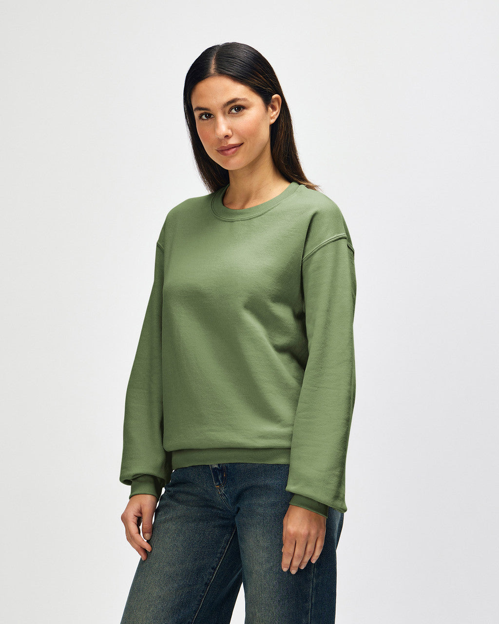 gildan-18000-gildan-heavy-blend-adult-crewneck-sweatshirt - Military Green side