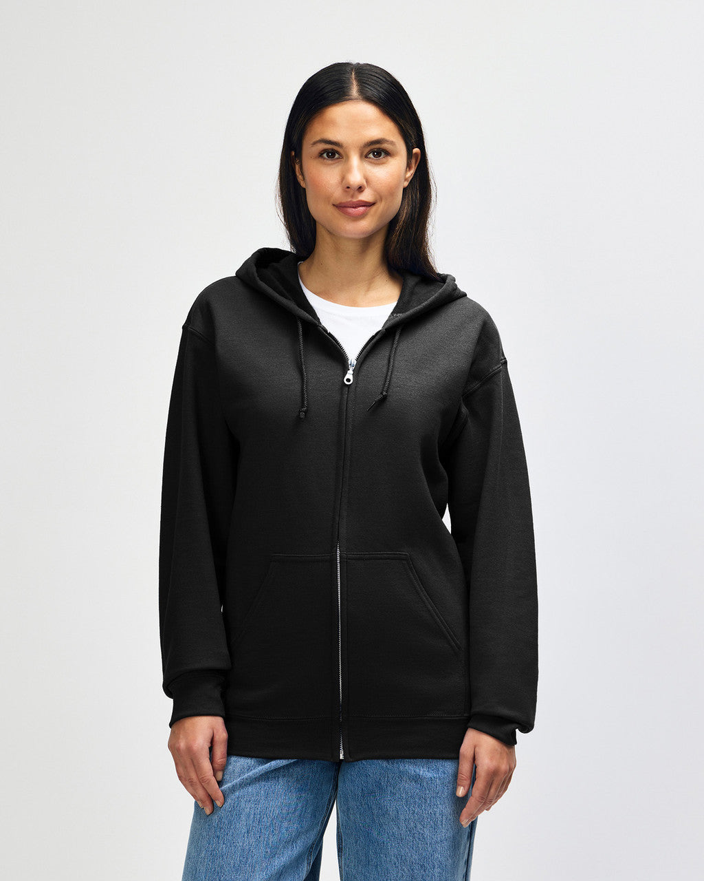 Gildan 18600 Gildan Heavy Blend Adult Full Zip Hooded Sweatshirt - Black front