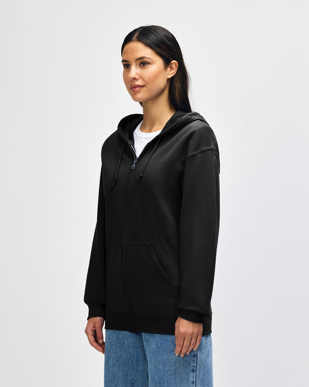 gildan-18600-gildan-heavy-blend-adult-full-zip-hooded-sweatshirt - Black side