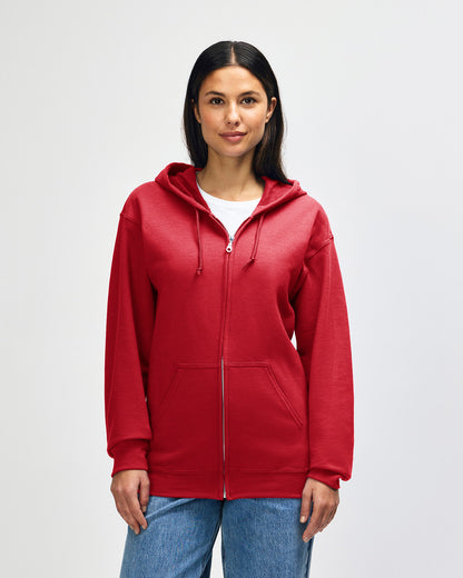 gildan-18600-gildan-heavy-blend-adult-full-zip-hooded-sweatshirt - Red front