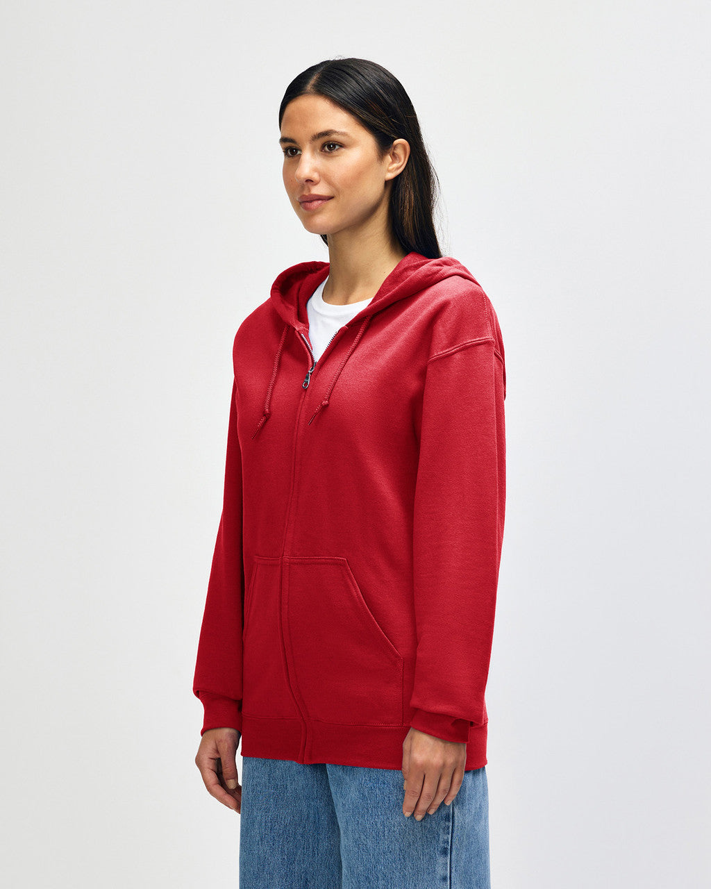 gildan-18600-gildan-heavy-blend-adult-full-zip-hooded-sweatshirt - Red side