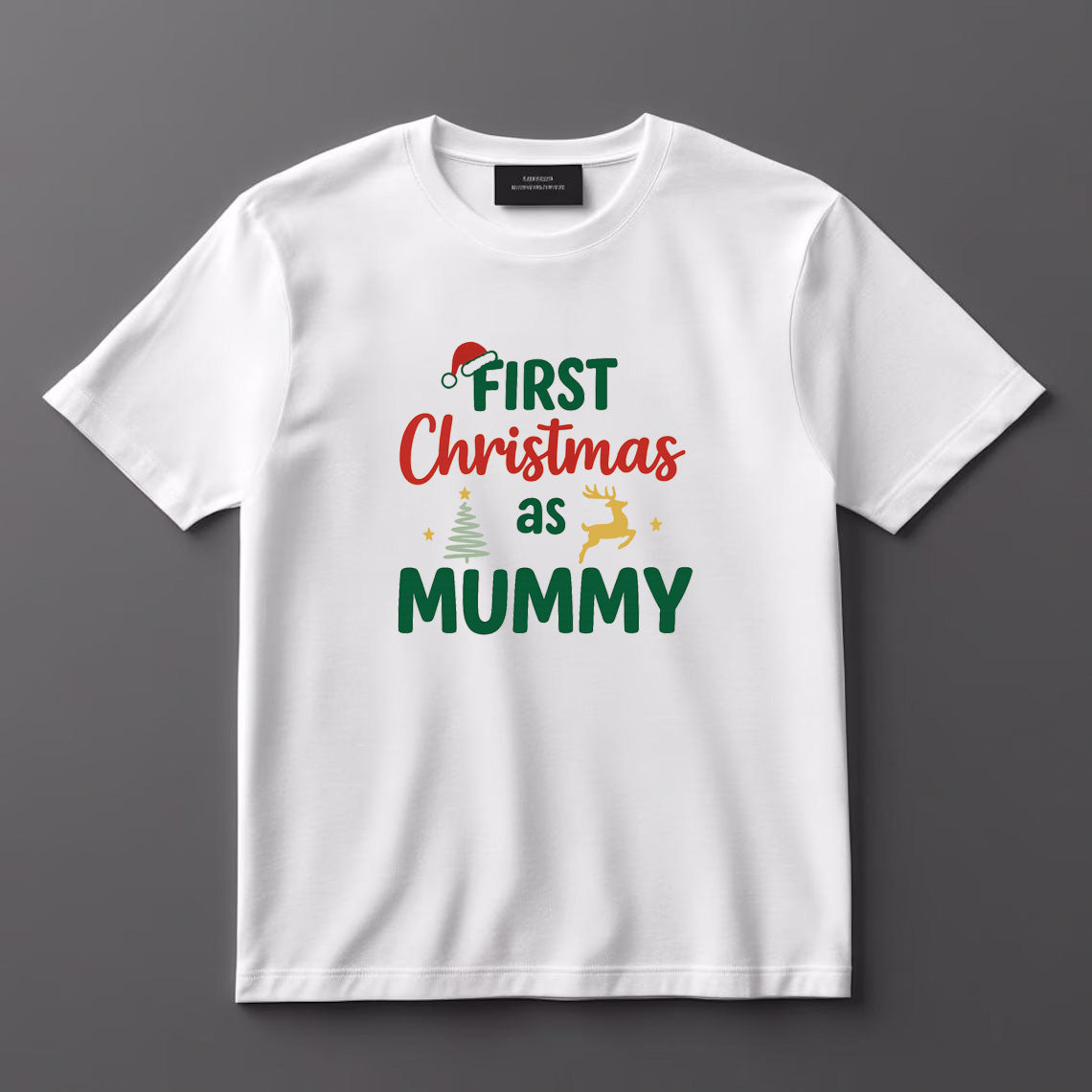 First Christmas Family T-Shirts & Baby Onesies – Matching Xmas Outfit | Mummy, Daddy, Big Sis, Big Bro, Aunt, Baby – O’Mango