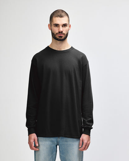 Gildan 2400 Gildan Ultra Cotton Adult Long Sleeve T-Shirt - Black front