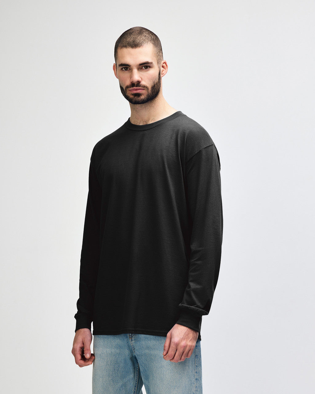 gildan-2400-gildan-ultra-cotton-adult-long-sleeve-t-shirt - Black side