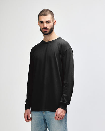gildan-2400-gildan-ultra-cotton-adult-long-sleeve-t-shirt - Black side