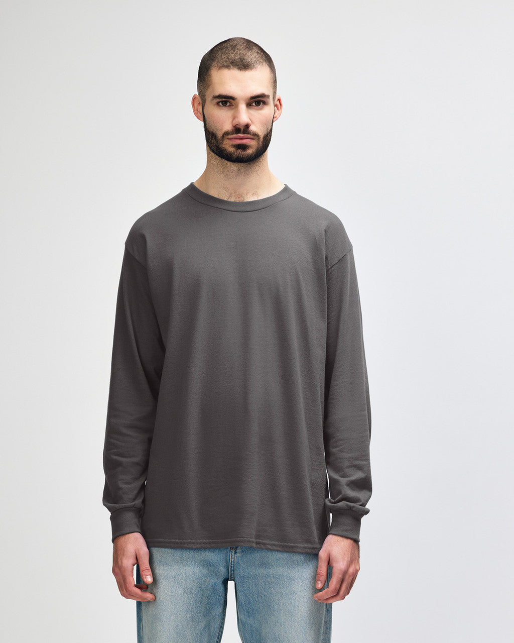 gildan-2400-gildan-ultra-cotton-adult-long-sleeve-t-shirt - Charcoal front