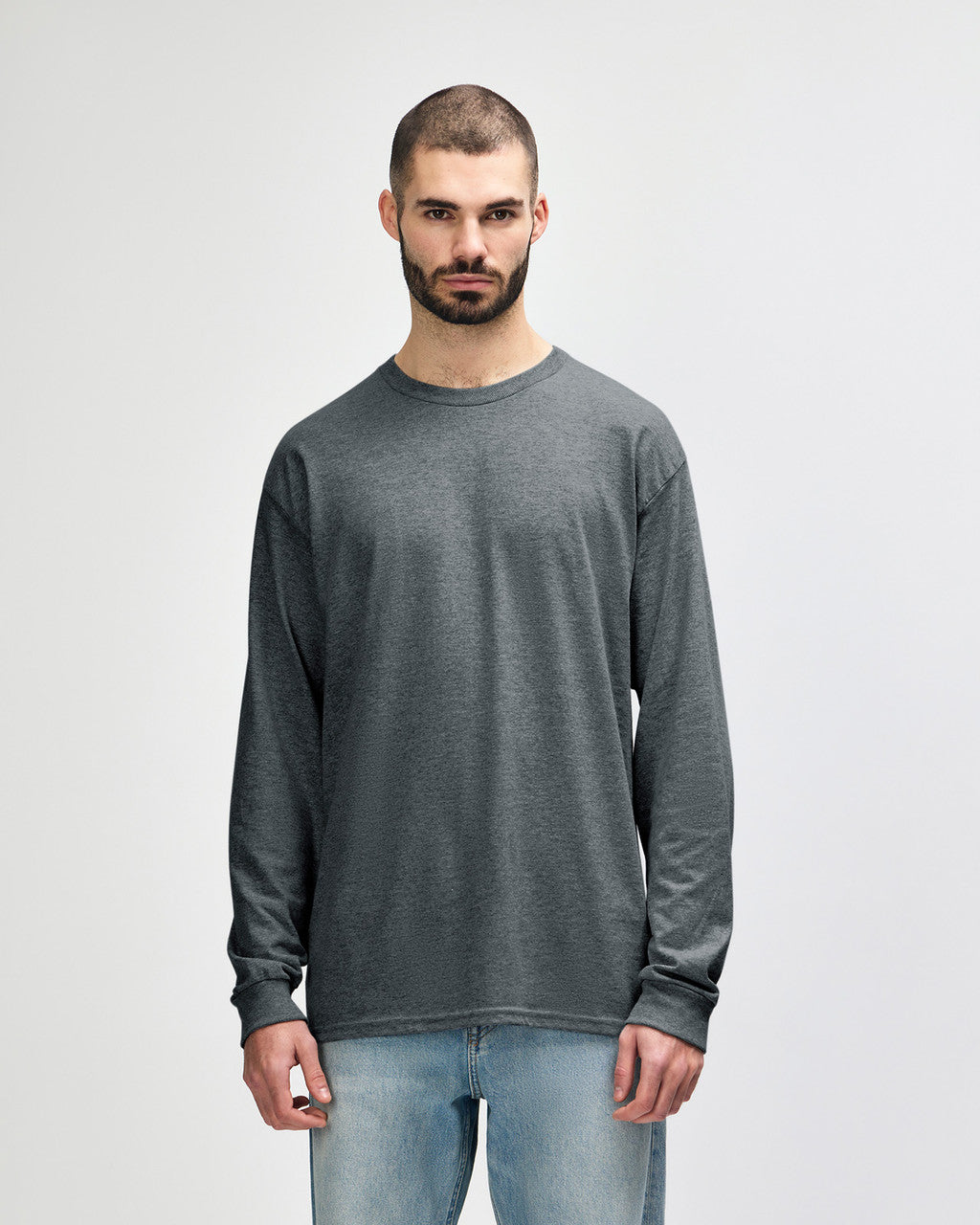 gildan-2400-gildan-ultra-cotton-adult-long-sleeve-t-shirt - Dark Heather front
