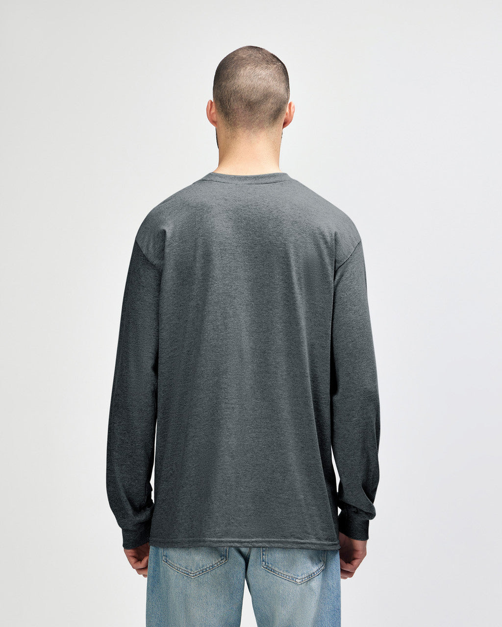 gildan-2400-gildan-ultra-cotton-adult-long-sleeve-t-shirt - Dark Heather back