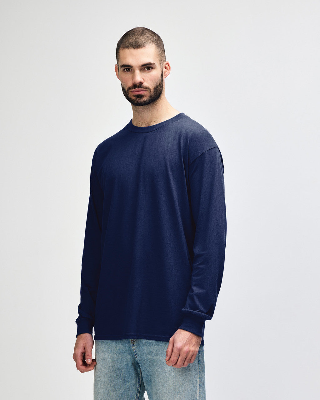 gildan-2400-gildan-ultra-cotton-adult-long-sleeve-t-shirt - Navy side