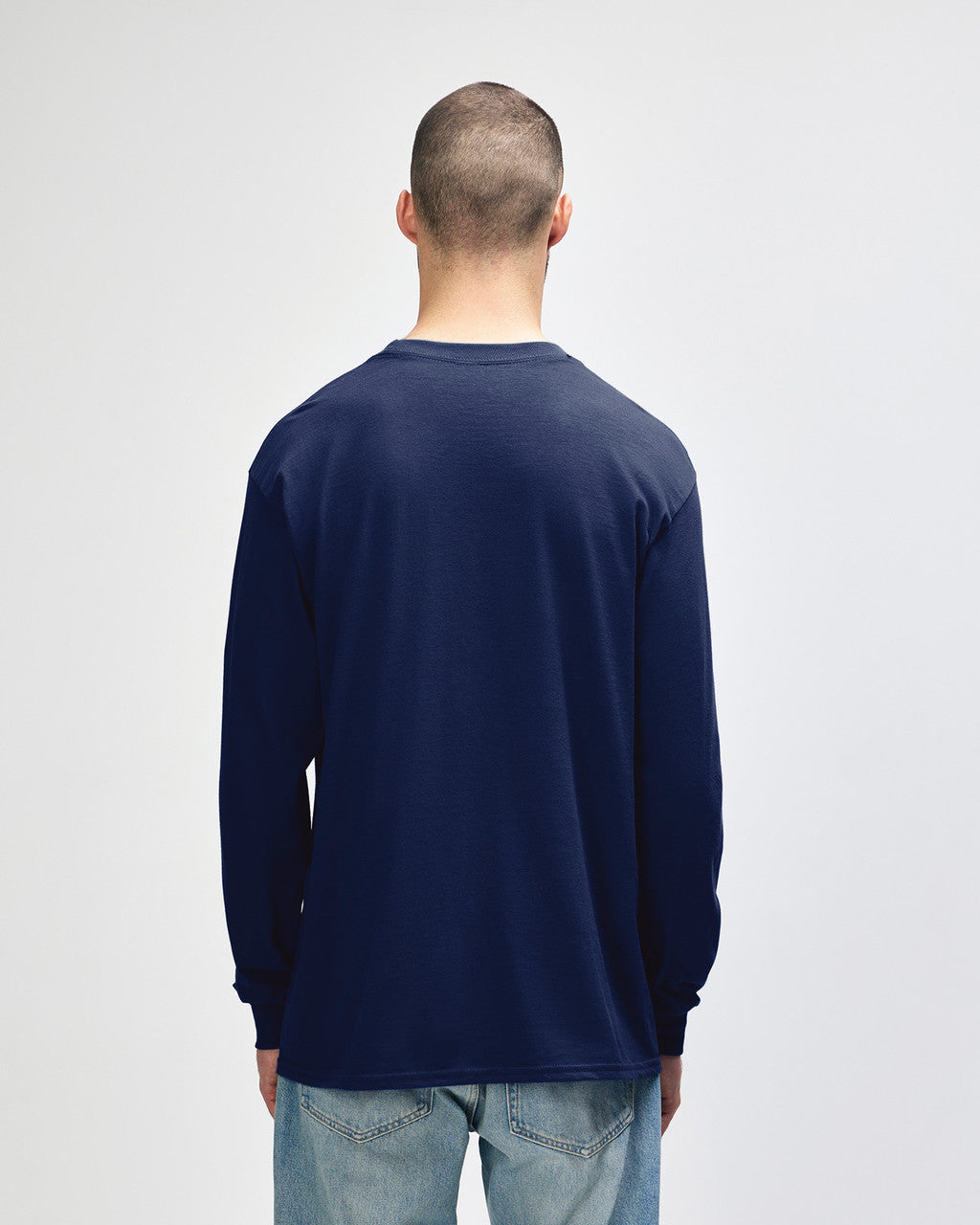 gildan-2400-gildan-ultra-cotton-adult-long-sleeve-t-shirt - Navy back