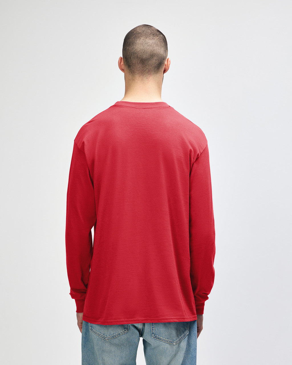 gildan-2400-gildan-ultra-cotton-adult-long-sleeve-t-shirt - Red back