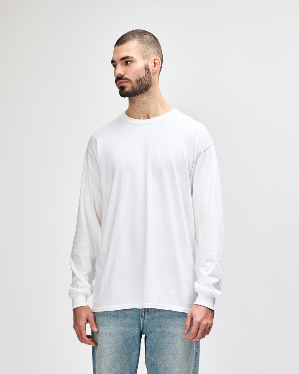 gildan-2400-gildan-ultra-cotton-adult-long-sleeve-t-shirt - White front