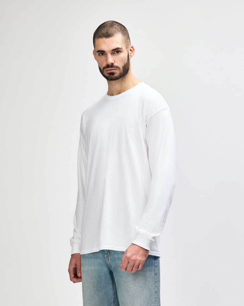 gildan-2400-gildan-ultra-cotton-adult-long-sleeve-t-shirt - White side