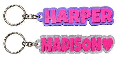 Personalized 3D Name Keychain Custom Backpack Name Tag