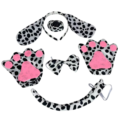 Mouse Costume Set for Kids & Adults - Mice Ears Headband with Bow Tie, Gloves, Tail & Nose - Furry Animal Costume Accessories for Halloween, Cosplay, Carnival, World Book Day