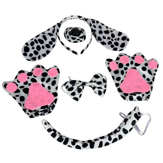 Mouse Costume Set for Kids & Adults - Mice Ears Headband with Bow Tie, Gloves, Tail & Nose - Furry Animal Costume Accessories for Halloween, Cosplay, Carnival, World Book Day