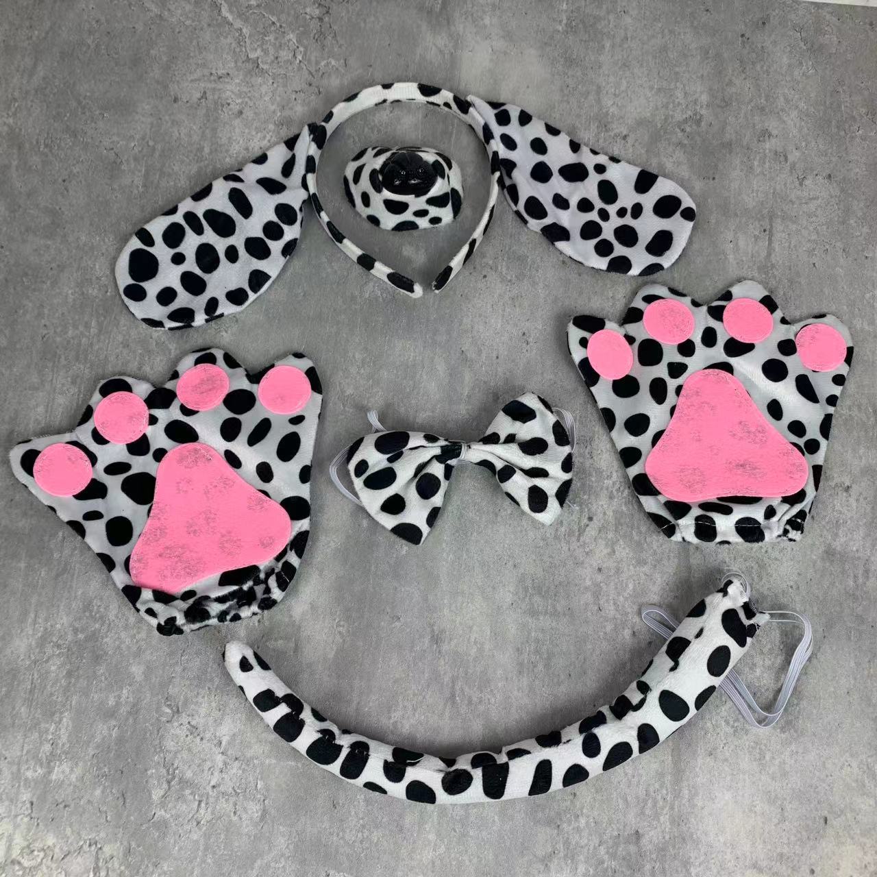 Mouse Costume Set for Kids & Adults - Mice Ears Headband with Bow Tie, Gloves, Tail & Nose - Furry Animal Costume Accessories for Halloween, Cosplay, Carnival, World Book Day