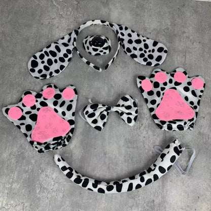 Mouse Costume Set for Kids & Adults - Mice Ears Headband with Bow Tie, Gloves, Tail & Nose - Furry Animal Costume Accessories for Halloween, Cosplay, Carnival, World Book Day