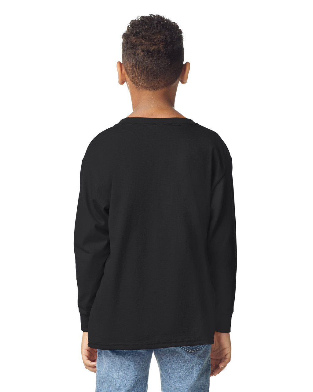 gildan-5400b-gildan-heavy-cotton-youth-long-sleeve-t-shirt - Black side