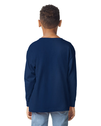 gildan-5400b-gildan-heavy-cotton-youth-long-sleeve-t-shirt - Navy side