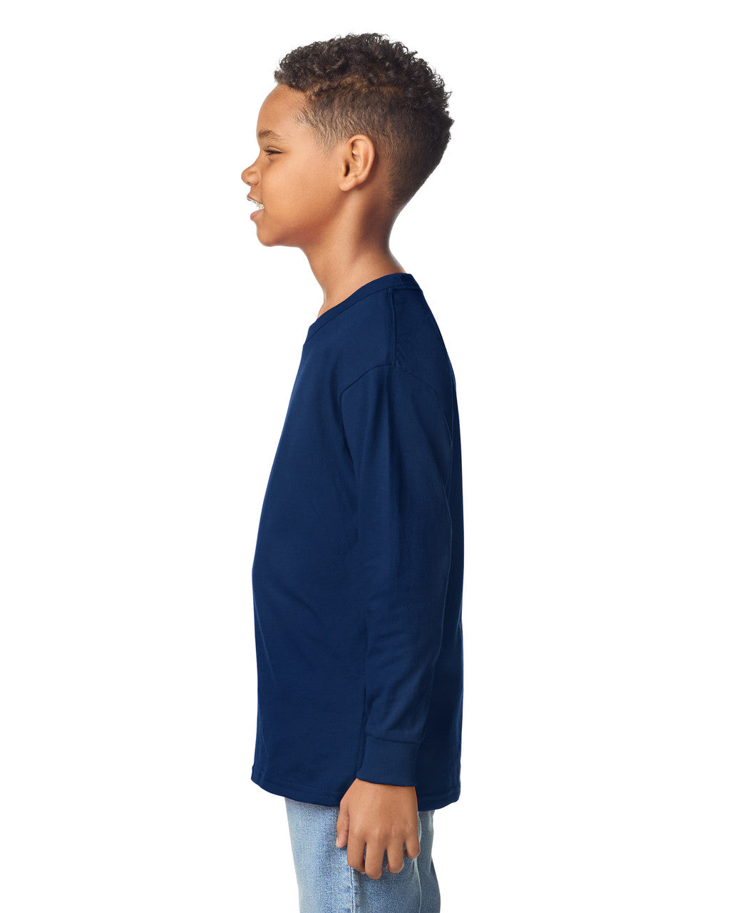 gildan-5400b-gildan-heavy-cotton-youth-long-sleeve-t-shirt - Navy back
