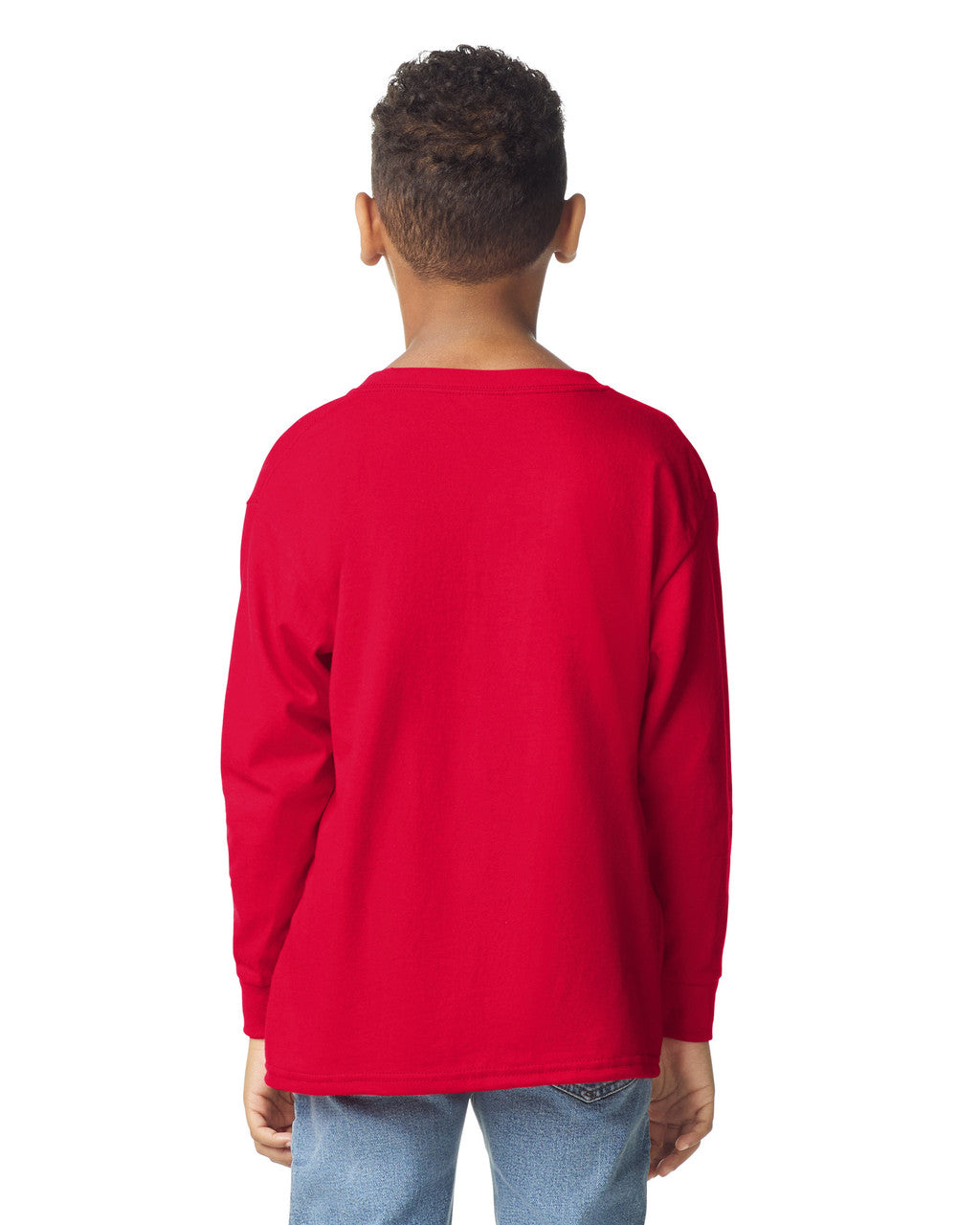 gildan-5400b-gildan-heavy-cotton-youth-long-sleeve-t-shirt - Red side