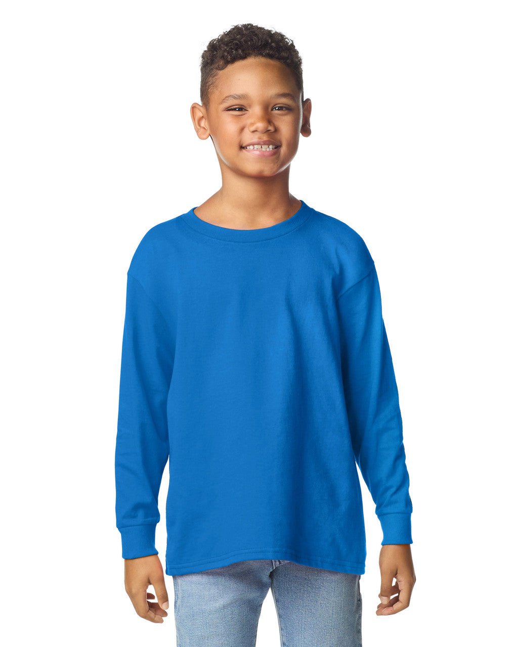 gildan-5400b-gildan-heavy-cotton-youth-long-sleeve-t-shirt - Royal front