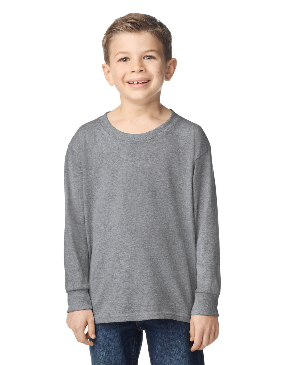 gildan-5400b-gildan-heavy-cotton-youth-long-sleeve-t-shirt - Sport Grey front
