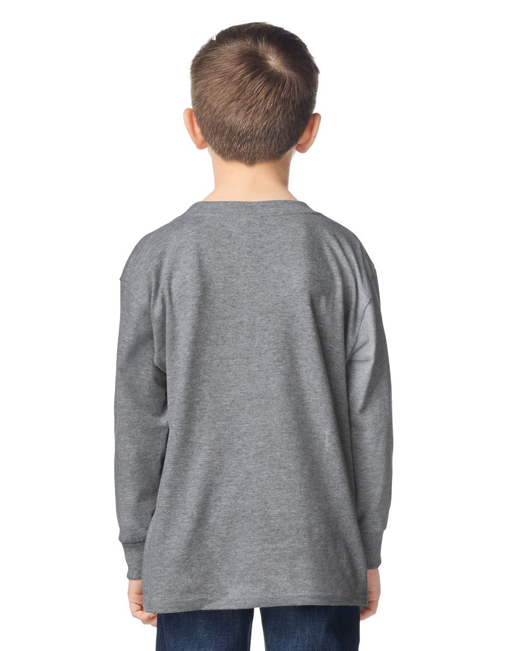gildan-5400b-gildan-heavy-cotton-youth-long-sleeve-t-shirt - Sport Grey side