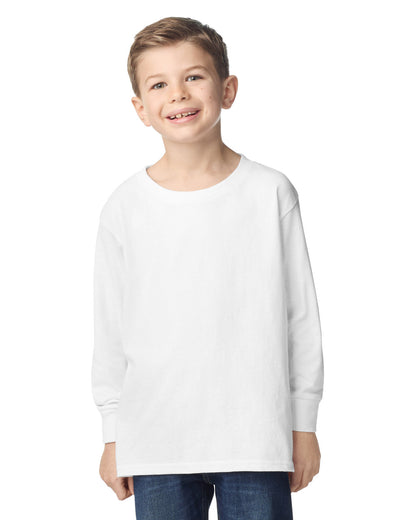 gildan-5400b-gildan-heavy-cotton-youth-long-sleeve-t-shirt - White front