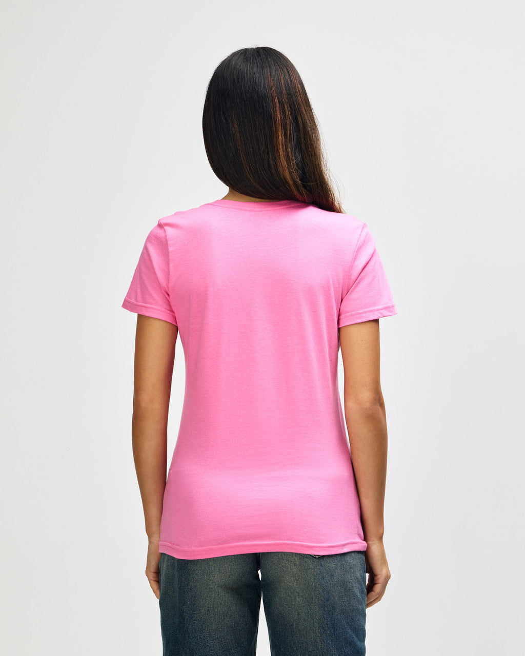 gildan-64v00l-gildan-softstyle-ladies-v-neck-t-shirt - Azalea back