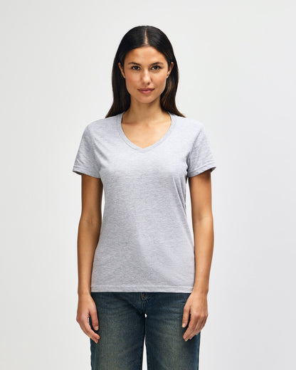 gildan-64v00l-gildan-softstyle-ladies-v-neck-t-shirt - Sport Grey front