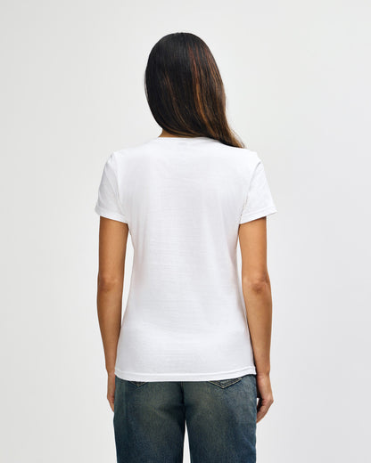 gildan-64v00l-gildan-softstyle-ladies-v-neck-t-shirt - White back