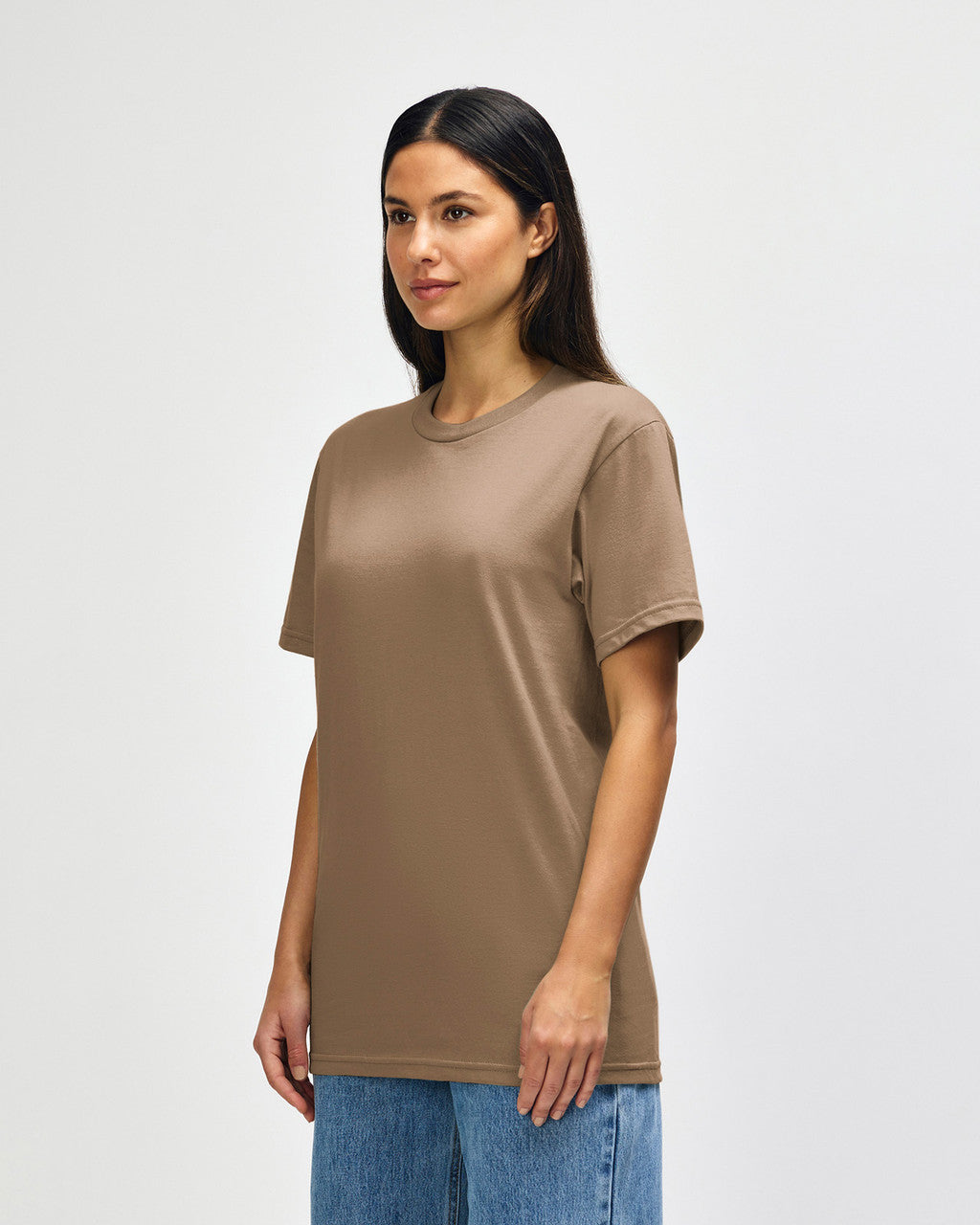 gildan-65000-gildan-softstyle-adult-midweight-t-shirt - Brown Savana side