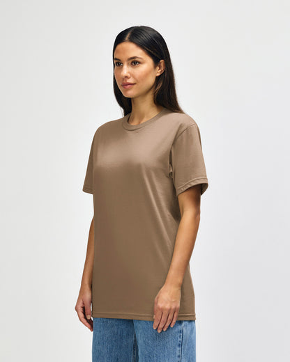gildan-65000-gildan-softstyle-adult-midweight-t-shirt - Brown Savana side
