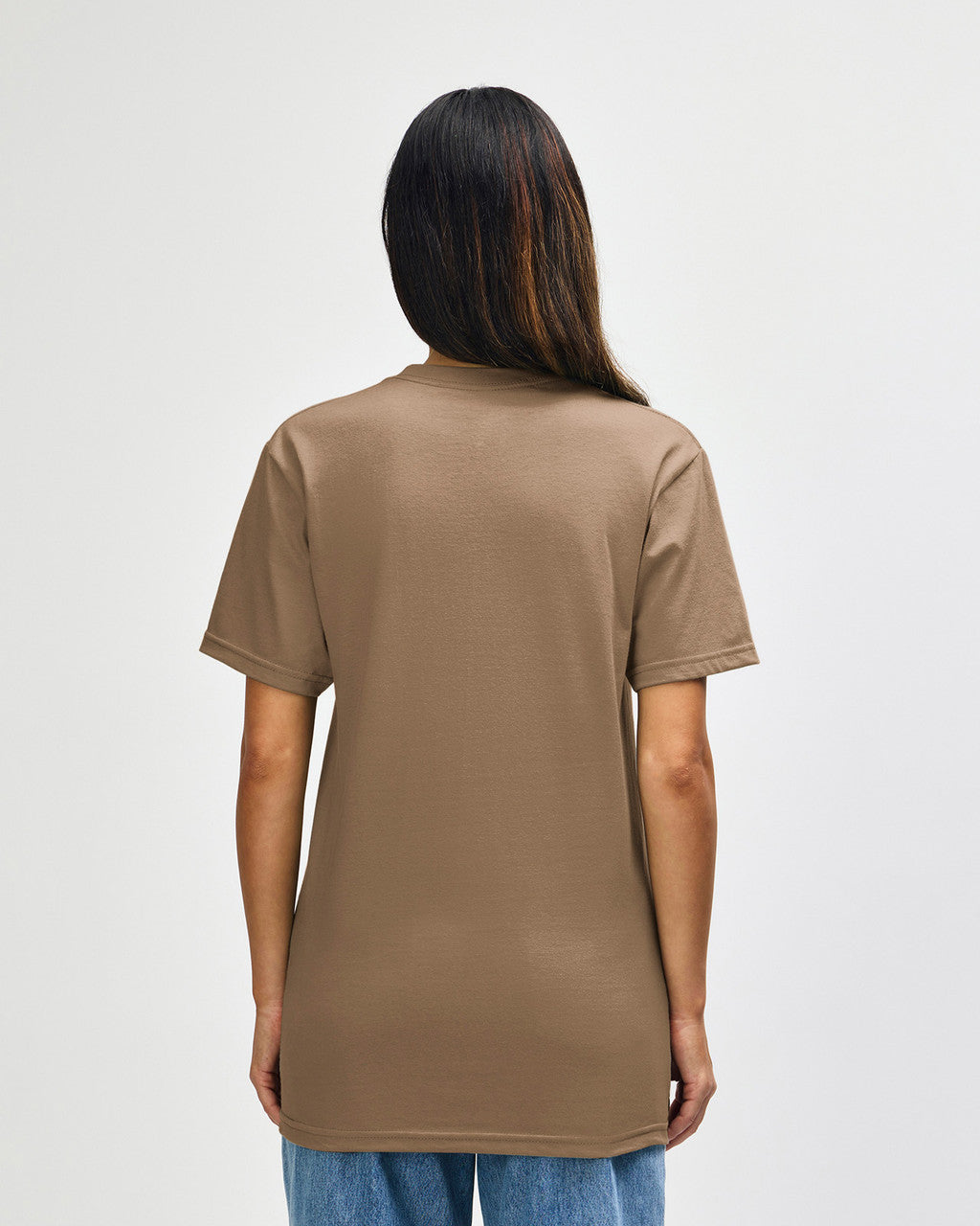 gildan-65000-gildan-softstyle-adult-midweight-t-shirt - Brown Savana back