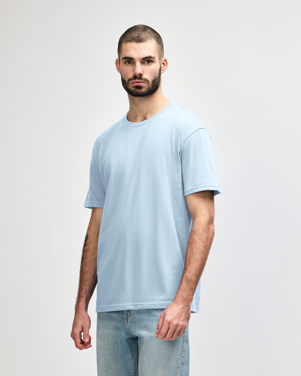 gildan-65000-gildan-softstyle-adult-midweight-t-shirt - Light Blue side