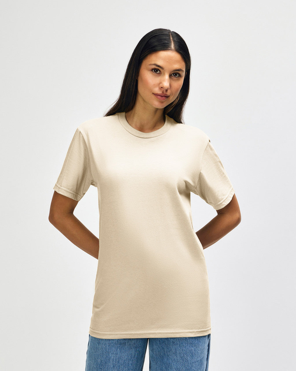 gildan-65000-gildan-softstyle-adult-midweight-t-shirt - Sand front