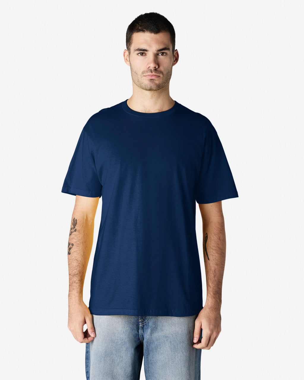 gildan-65enlb0-gildan-softstyle-adult-midweight-no-label-t-shirt - Navy front