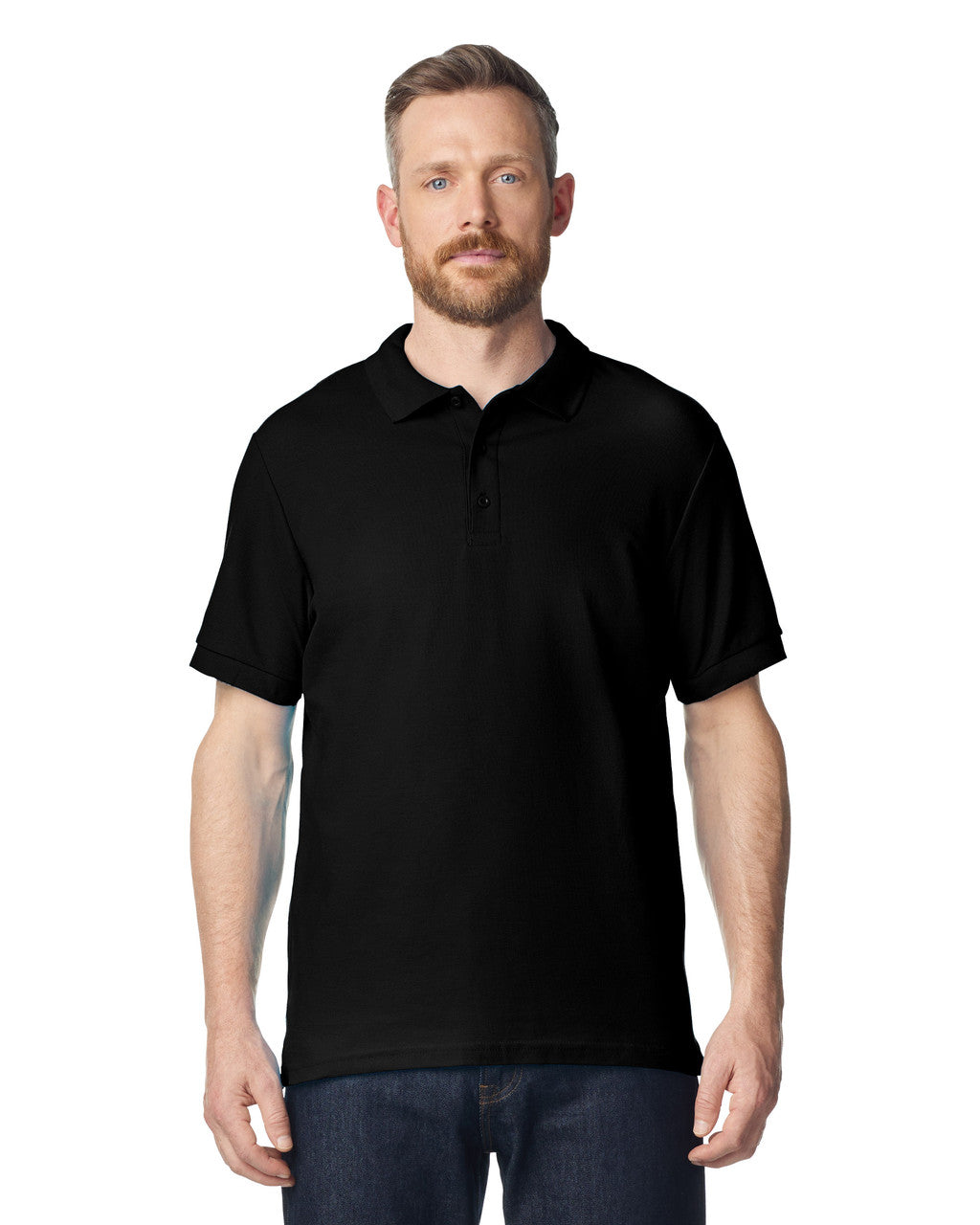 Gildan 85800 Gildan® Hammer® Adult Double Pique Polo - Black front