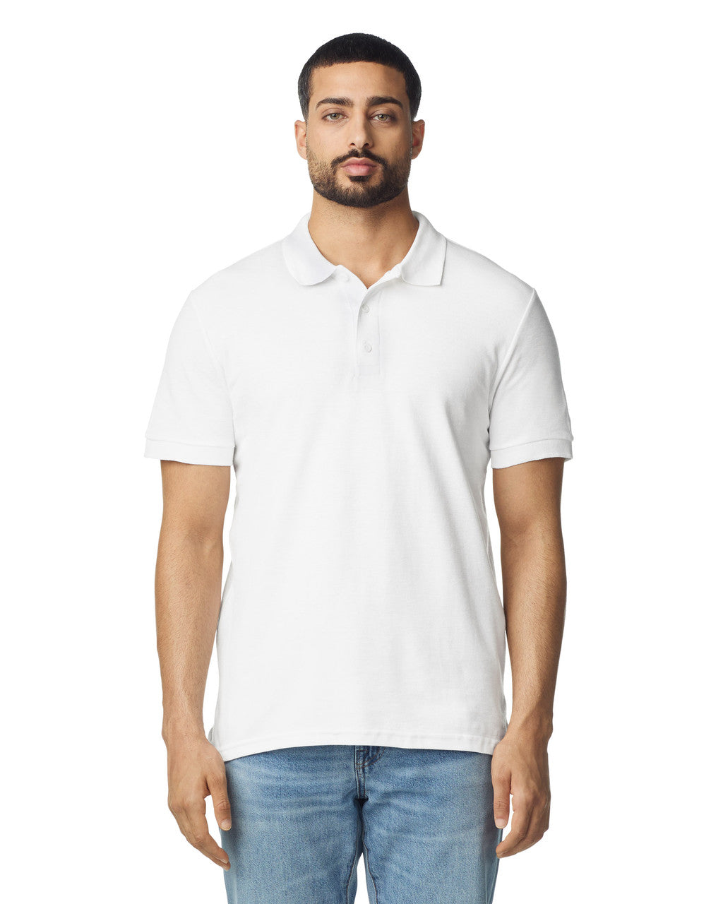 gildan-85800-gildan-hammer-adult-double-pique-polo - White front