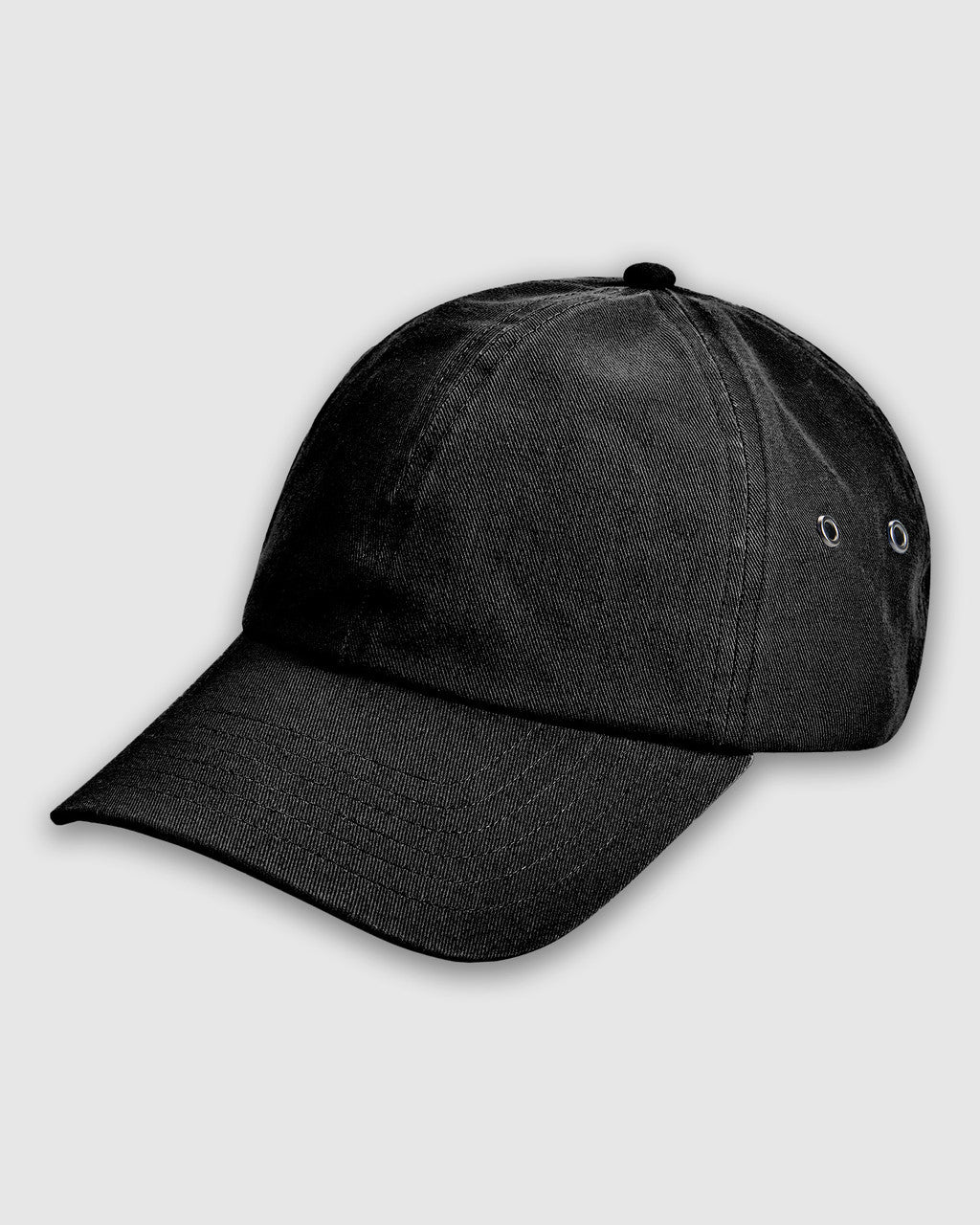 American Apparel Washed Baseball Cap - Black - Front