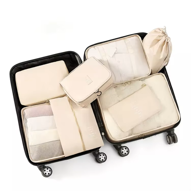 8-Piece Travel Packing Cube Set, Luggage Organiser with Shoe Bags